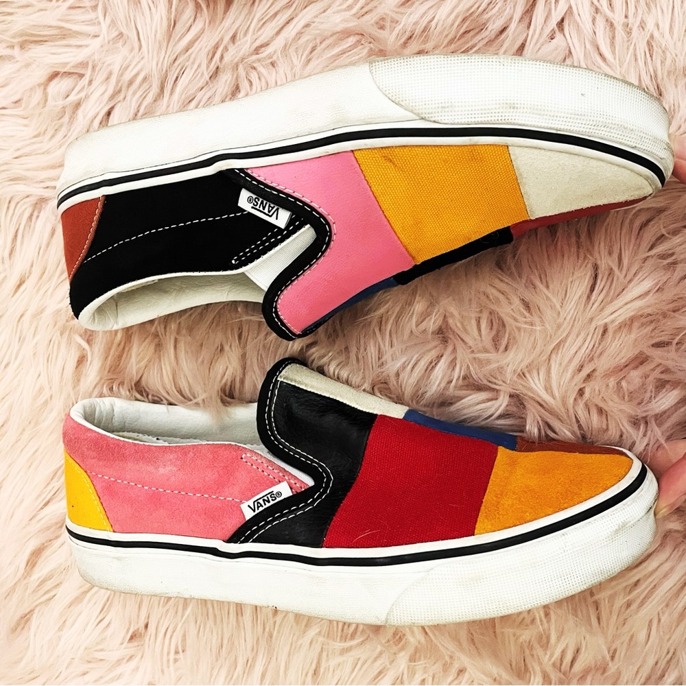 Rare Mixed Media Patchwork Vans - image 3